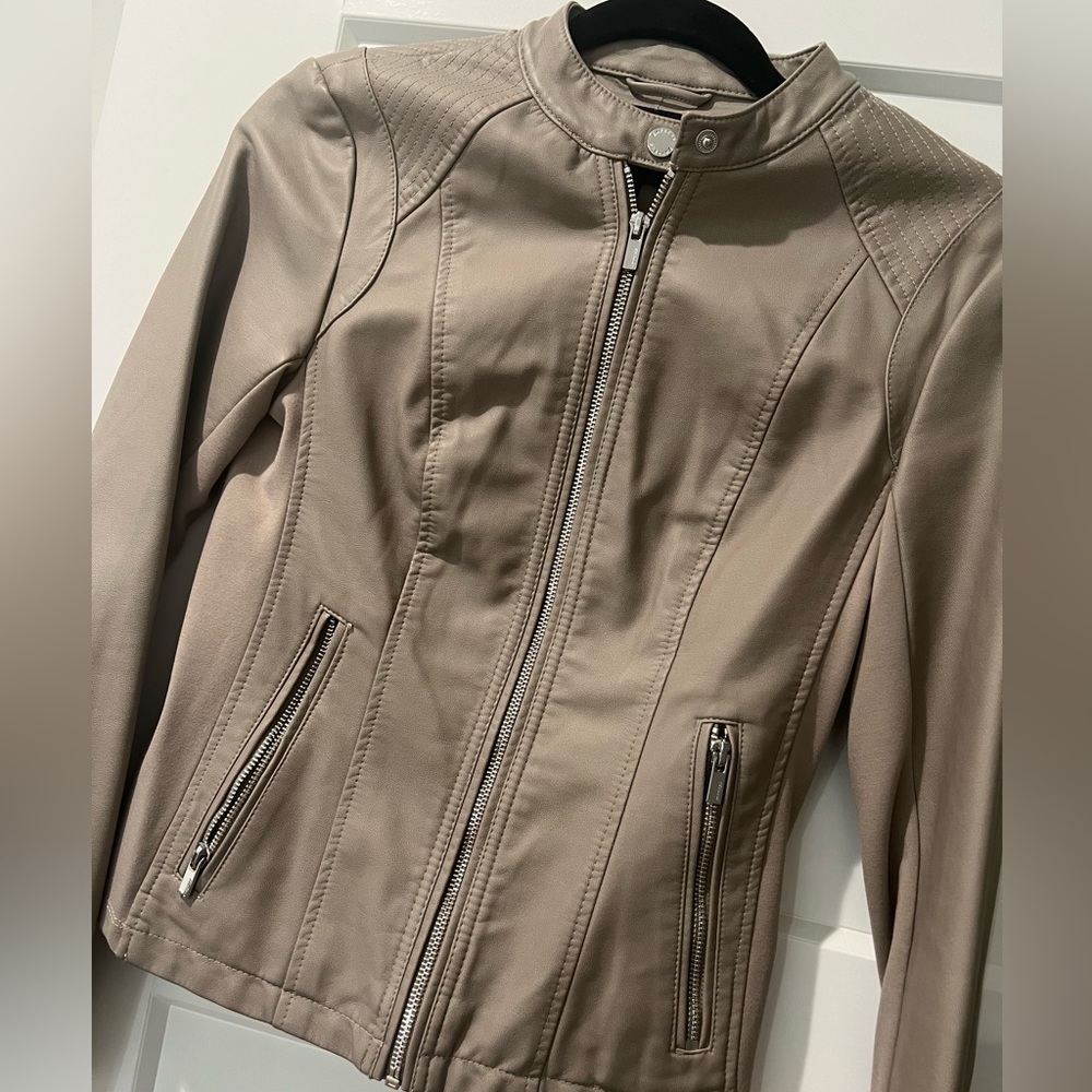 Express Faux Leather Jacket - taupe (new without tags!)